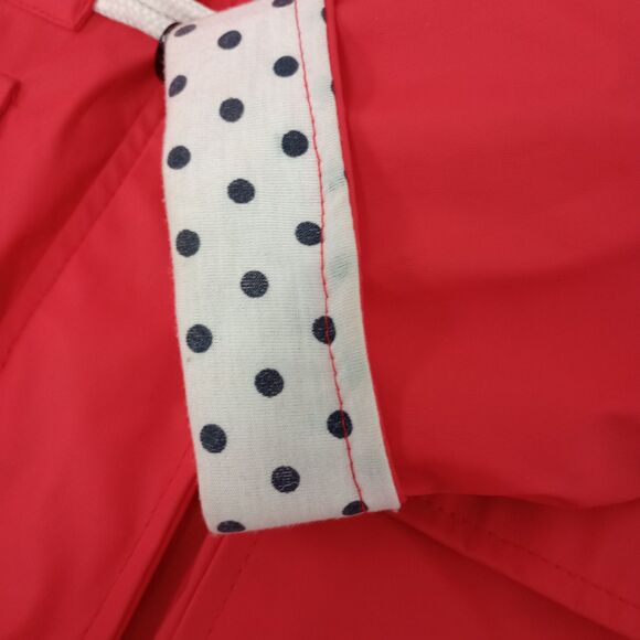 I5 Apparel Kids Hooded Waxie Toggle Rain Jacket Slicker M (8-10) Red Navy - Picture 8 of 8